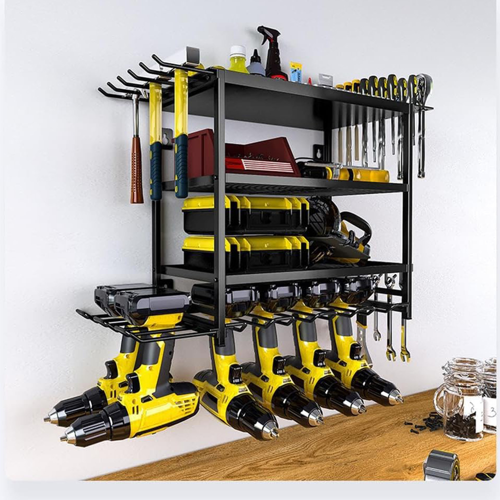 Tech Accessories Holder - Power Tool Organizer 4 Layer Wall