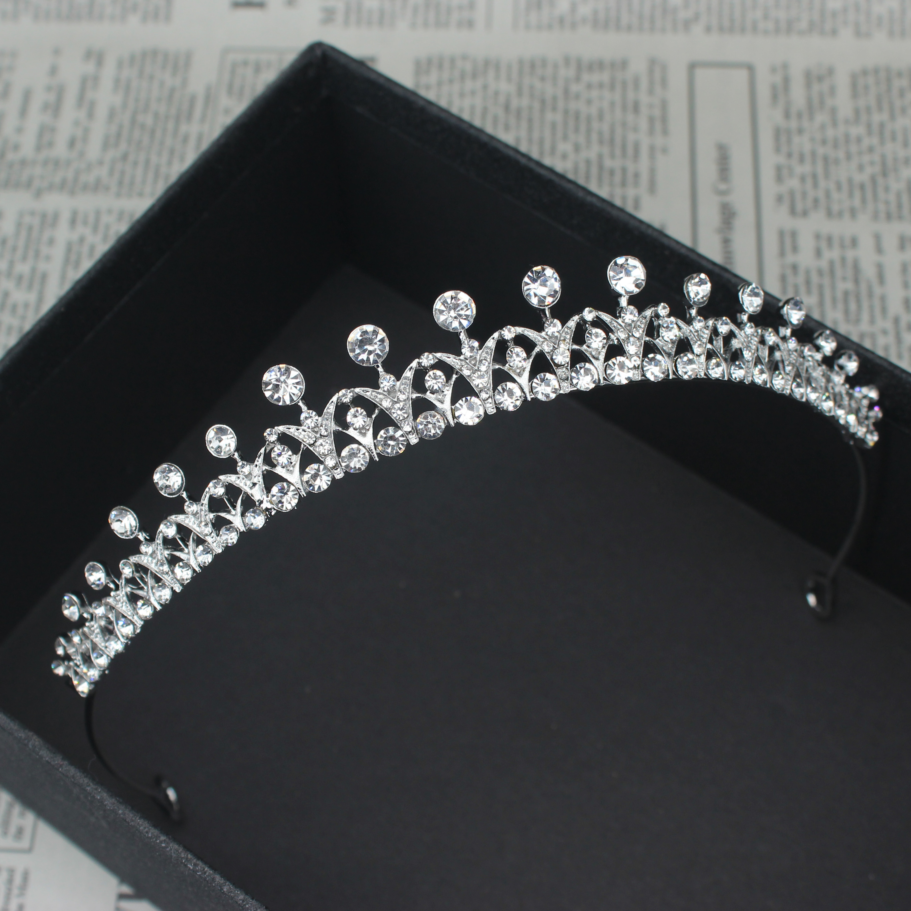 Tech Hair Accessories - Crystal Wedding Bridal Tiara Hairstyle For