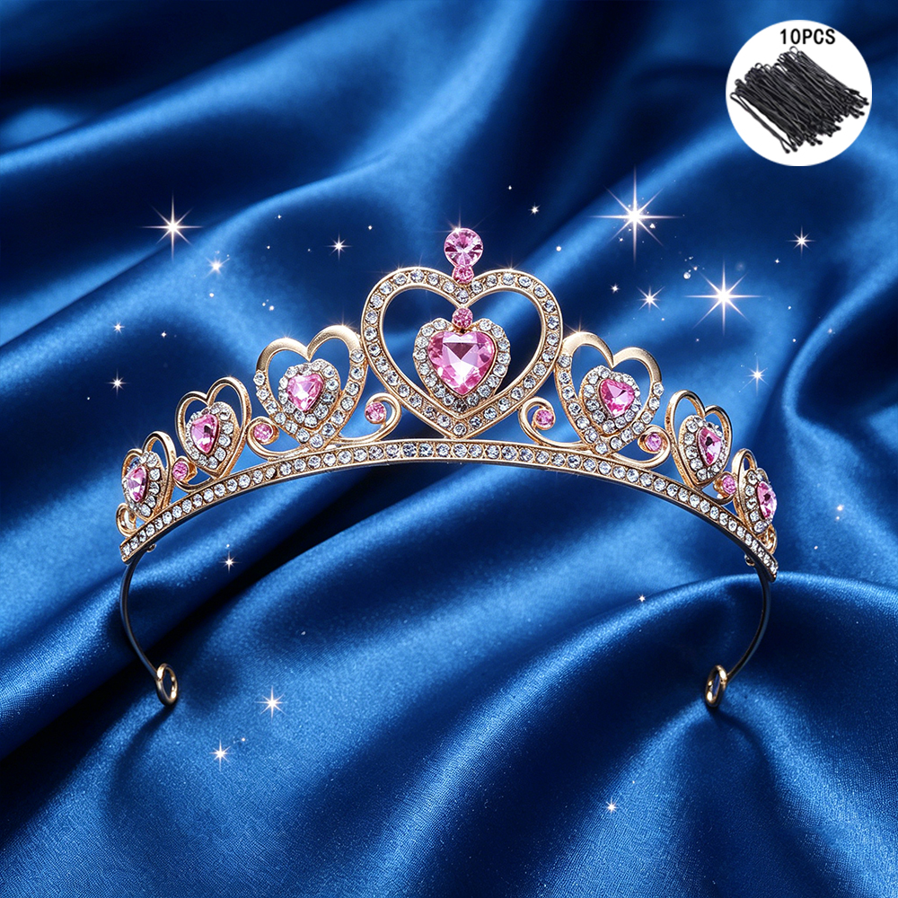 Tech Hair Accessories - Sweetheart Girl Love Diamond Lady Crown