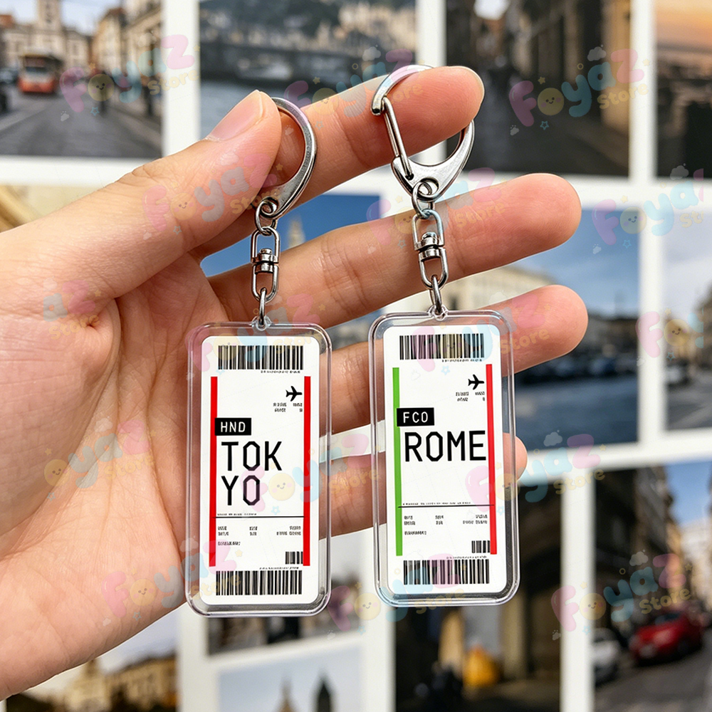 Tech Accessories For Travel - Fashion Paris Tokyo Travel Keychain Accessories