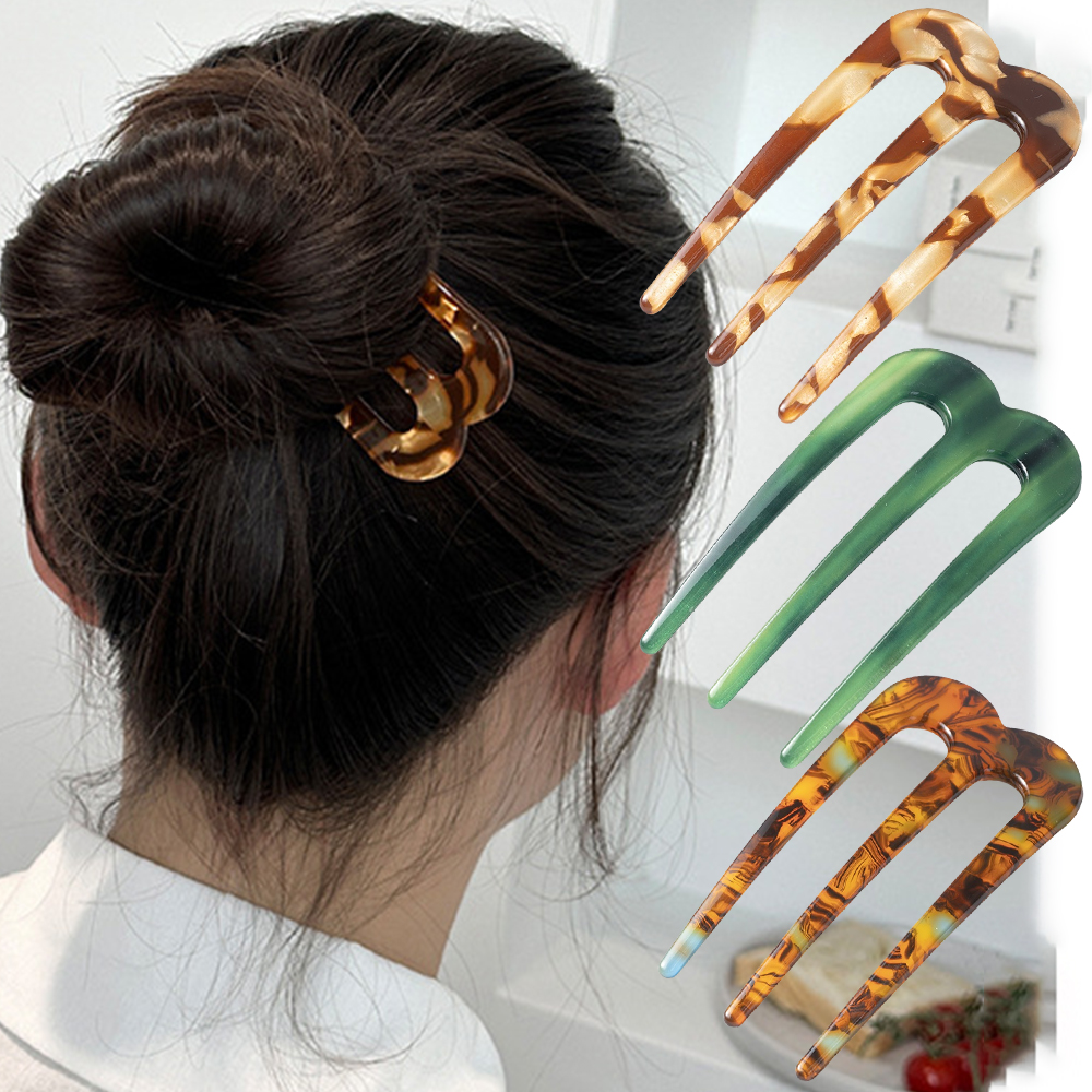 Tech Hair Accessories - Acetic Acid Hair Forks Three Teeth