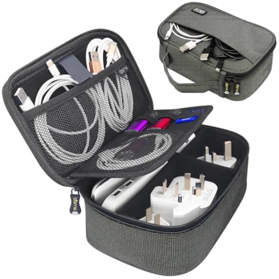 Tech Accessories For Travel - Travel Electronics Organizer Small Carrying Case