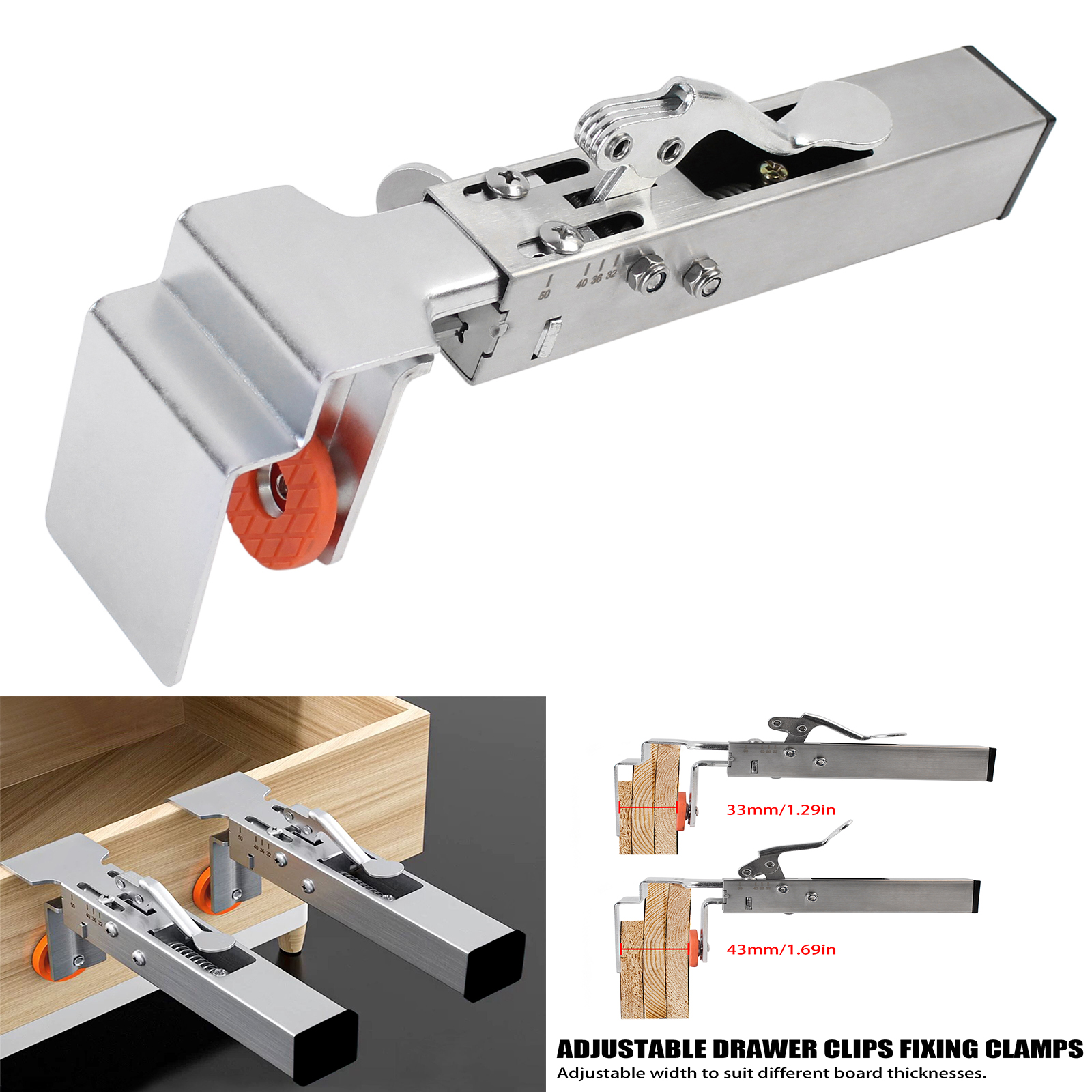 Tech Accessories Holder - 1Pc Fast Press Drawer Clamp, Panel