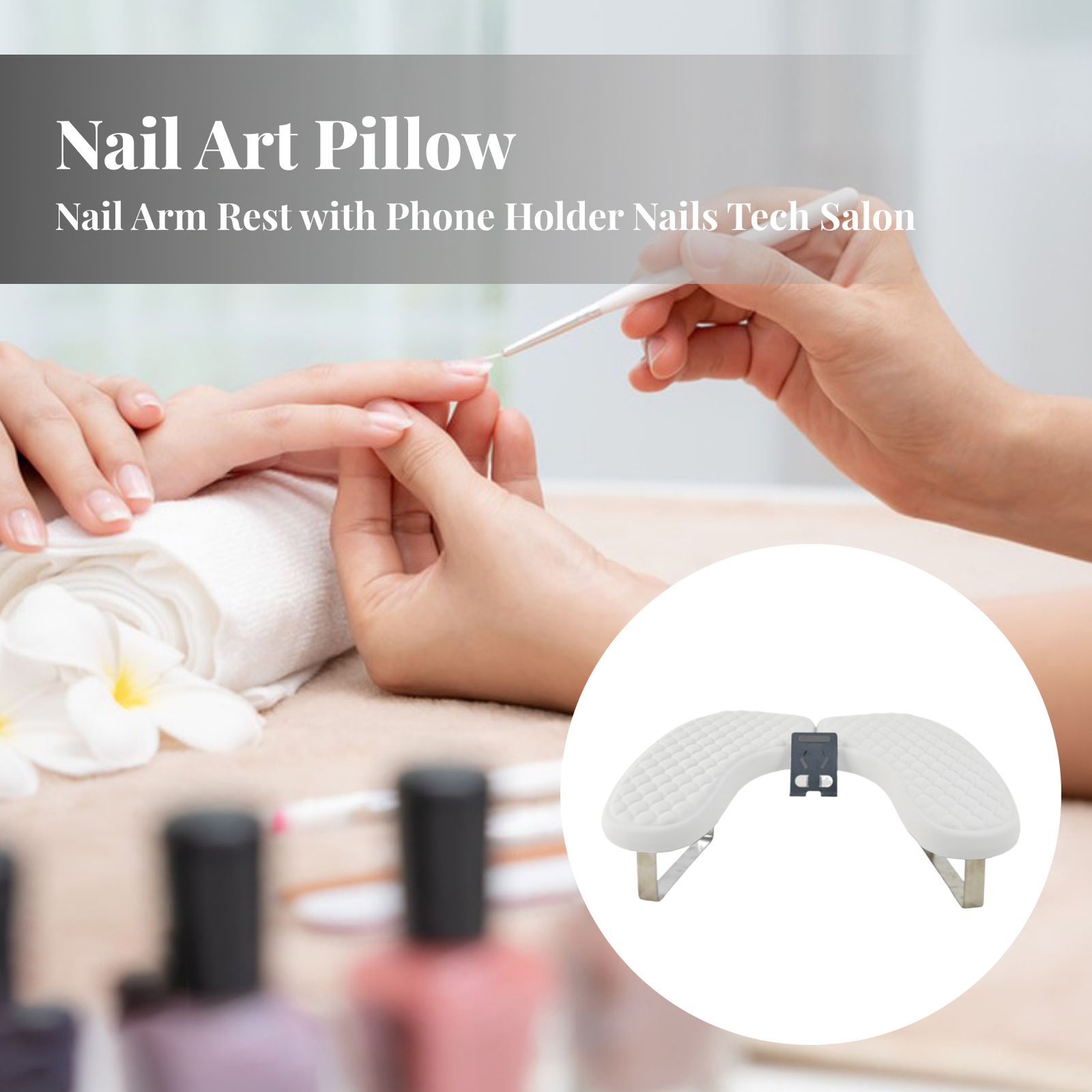 Nail Art Pillow with Phone Hol – обзор и цена Tech Accessories Holder