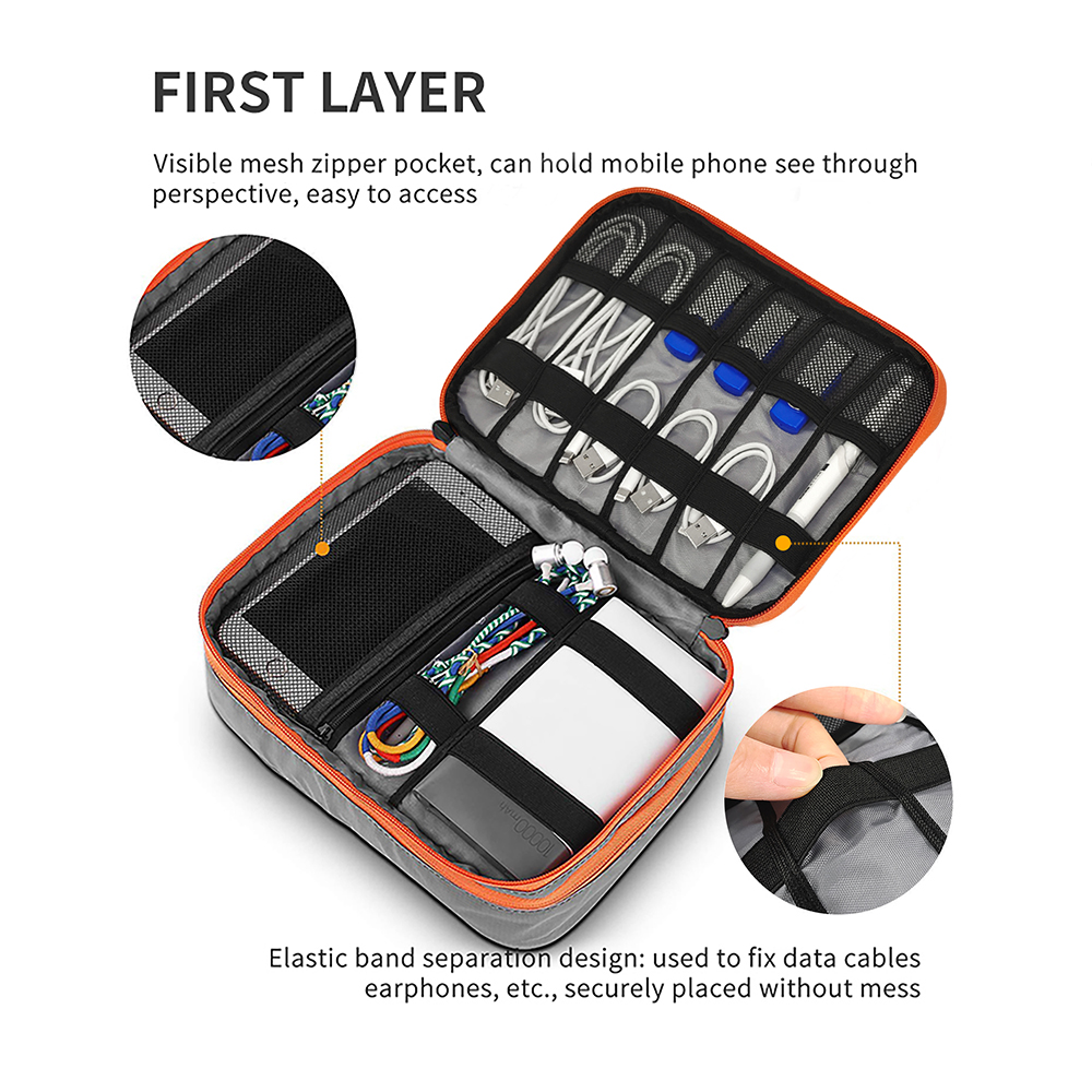 Multi-Compartment Portable Ele – обзор и цена Tech Accessories Travel Organizer Pouch