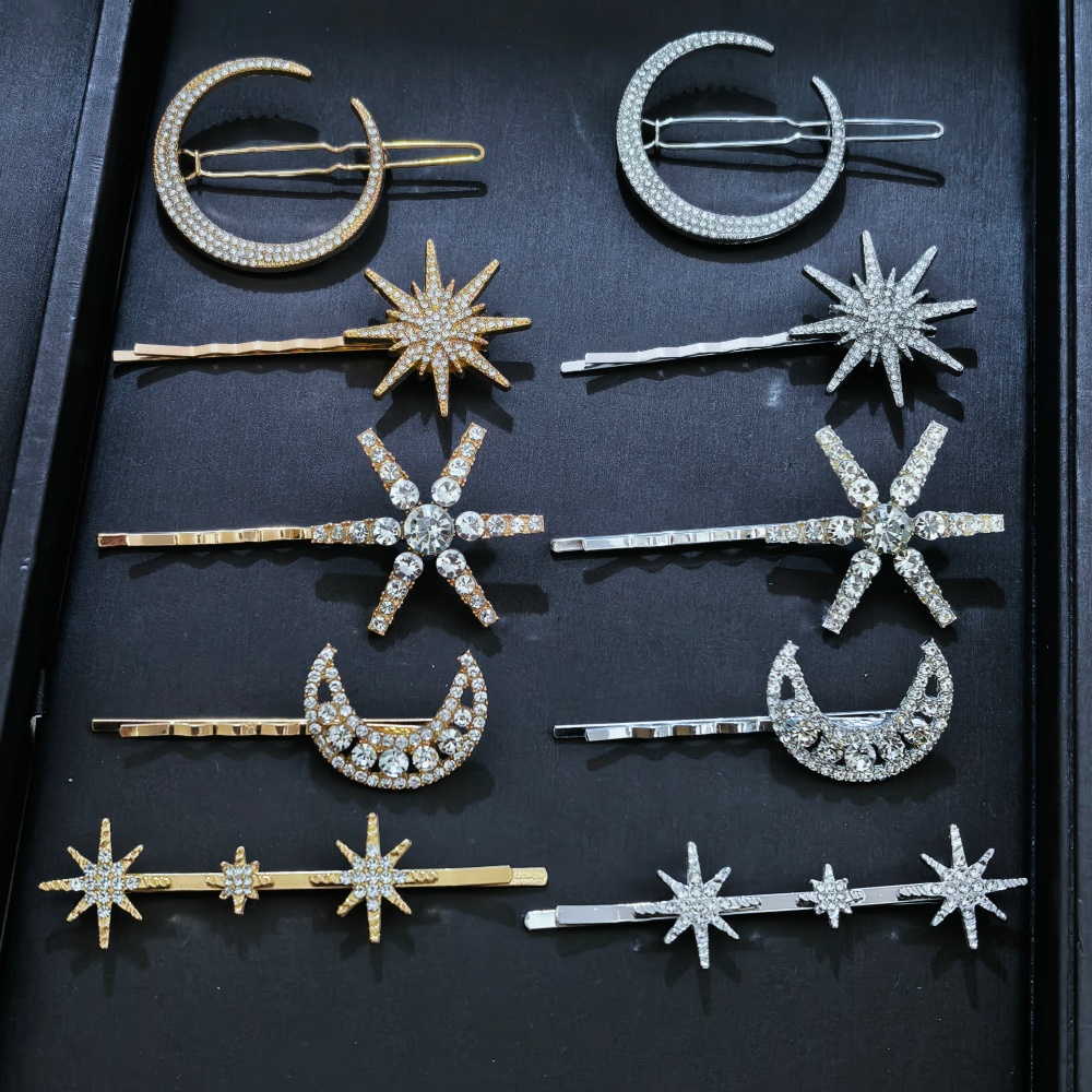 3/4 pcs set Crystal Star Hairp – обзор и цена Tech Hair Accessories