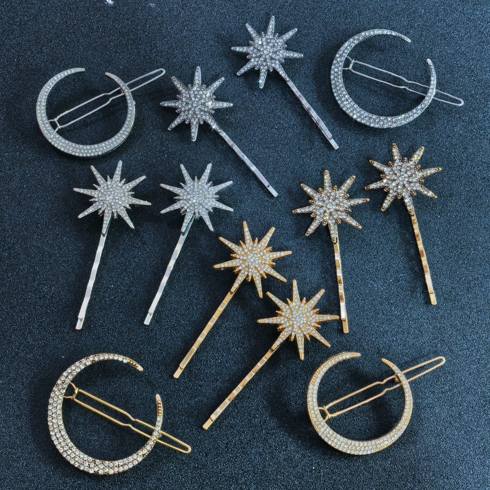 3/4 pcs set Crystal Star Hairp – обзор и цена Tech Hair Accessories