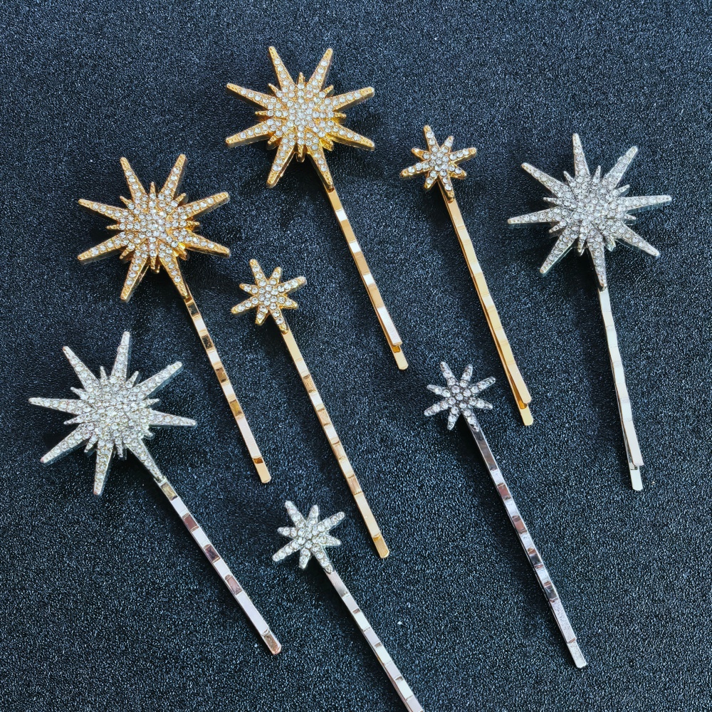 3/4 pcs set Crystal Star Hairp – обзор и цена Tech Hair Accessories