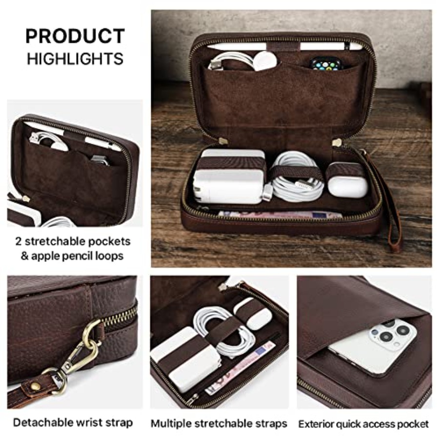 Full Grain Leather Electronic  – обзор и цена Tech Accessories For Travel