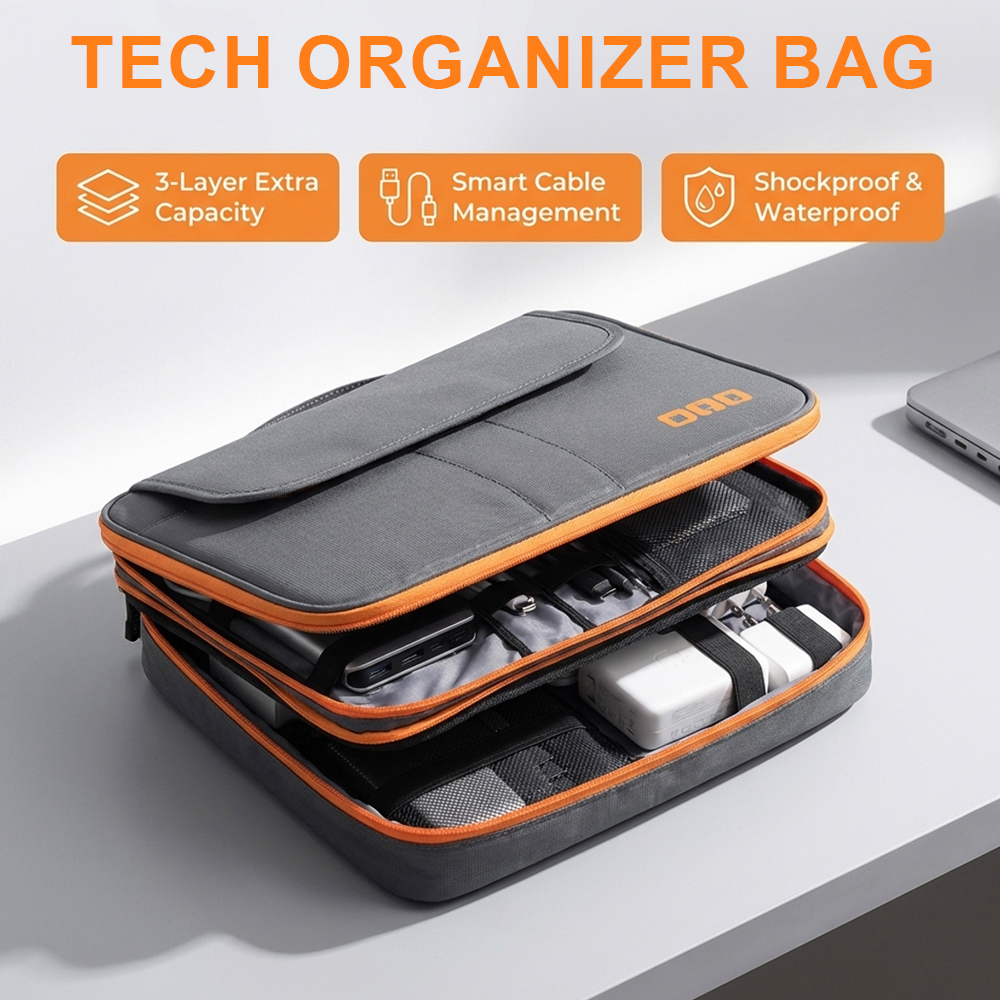 Large Capacity Tech Organizer  – обзор и цена Tech Accessories Travel Organizer Pouch