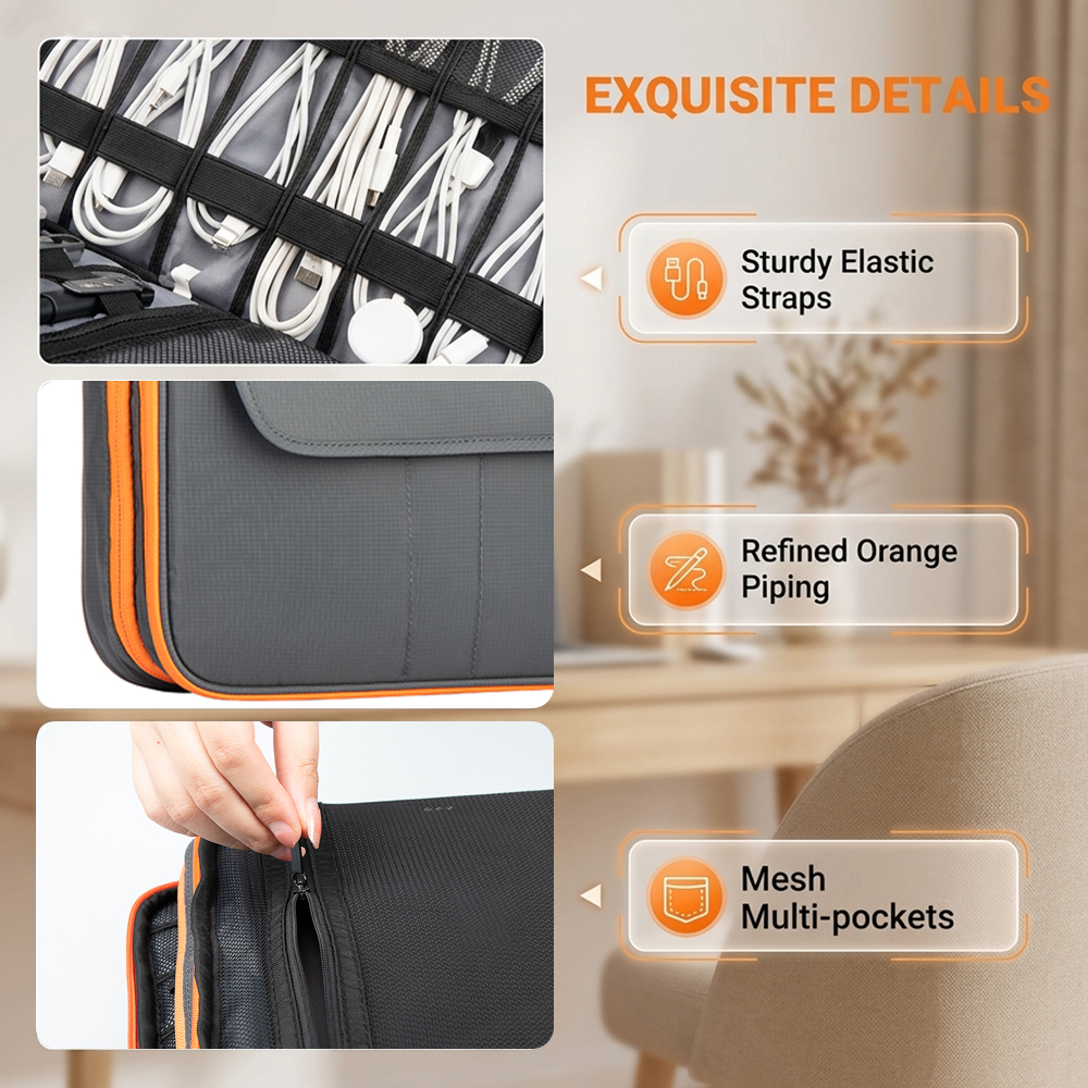 Large Capacity Tech Organizer  – обзор и цена Tech Accessories Travel Organizer Pouch