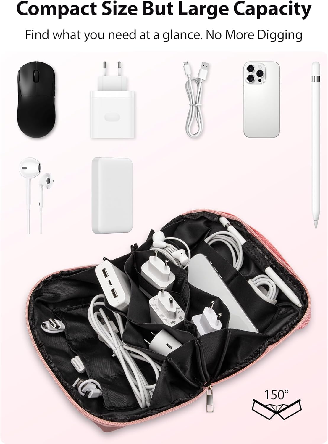 Large Capacity Backpack Organi – обзор и цена Tech Accessories Travel Organizer Pouch