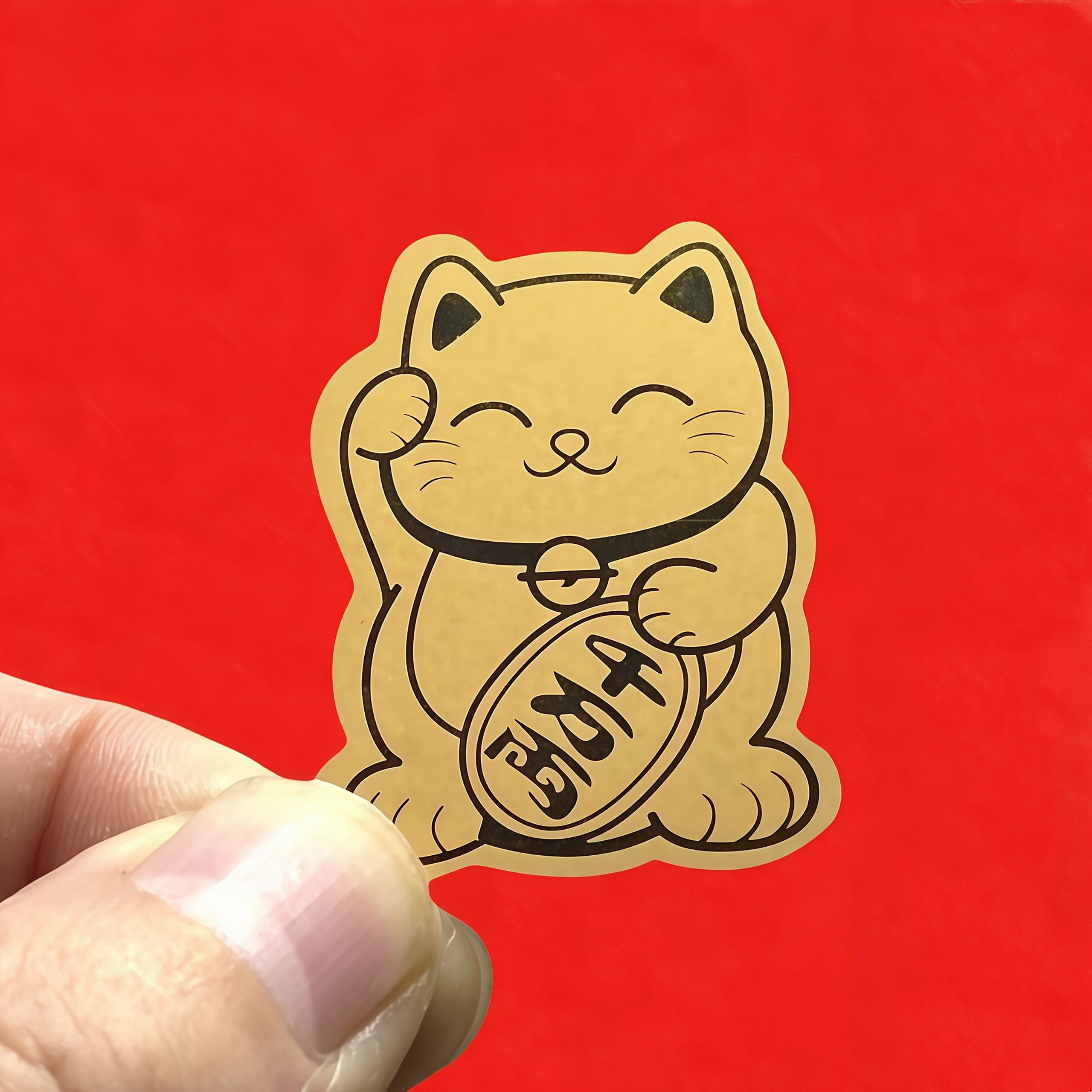 6 Gold Lucky Cat Stickers - De – обзор и цена Tech Accessories For A Tablet